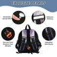 thumbnail image 3 of RMDQTR Adorable Ear-Print Backpack with Reflective Strip and Anti-Lost Leash Adjustable Shoulder Straps Mini Travel Backpack Abstract Dark Purple Marble, 3 of 7