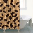 thumbnail image 4 of Beige and Black Leopard Pattern Shower Curtain 72"x72" ,Bathroom Decorative Shower Curtains Set with 12 Hooks,Modern Waterproof Washable Shower Curtain, 4 of 6