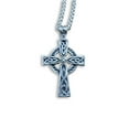 thumbnail image 4 of Celtic Cross Necklace Large Irish Pendant Stainless Steel Amulet Knot, 4 of 5