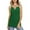 Green, variant on JIUKE Camisole Tops for Women Spaghetti Strap Tank Tops Sleeveless Low Cut Pleated Tunic Top to Wear with Leggings