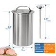 thumbnail image 4 of Stainless Steel Ham Maker Press Cooker for Healthy Homemade Deli Meat With Thermometer - Kitchen Bacon Pressure Cooker Boiler Pot Pan Stove, 4 of 8