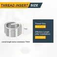 thumbnail image 2 of Uxcell 50pcs Wire Thread Inserts M12 x 1.75 x 1D Metric Helical Threaded Sleeve, 2 of 7
