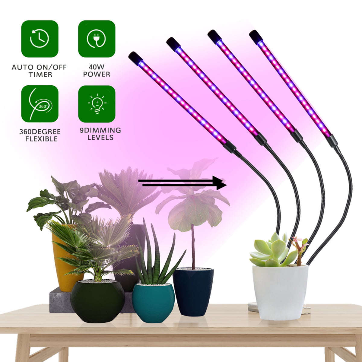 Portable USB Power LED Grow Light for Indoor Hydroponics Plant Growing Lamp 