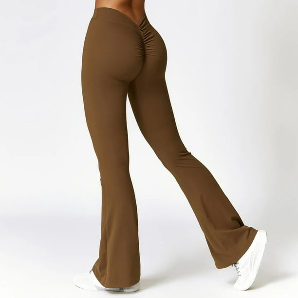 2023 Flare Leggings Yoga Pants Women High Waist Wide Leg Pants Women Gym  Sports Black Flared Pant Plus Size Dance Trousers