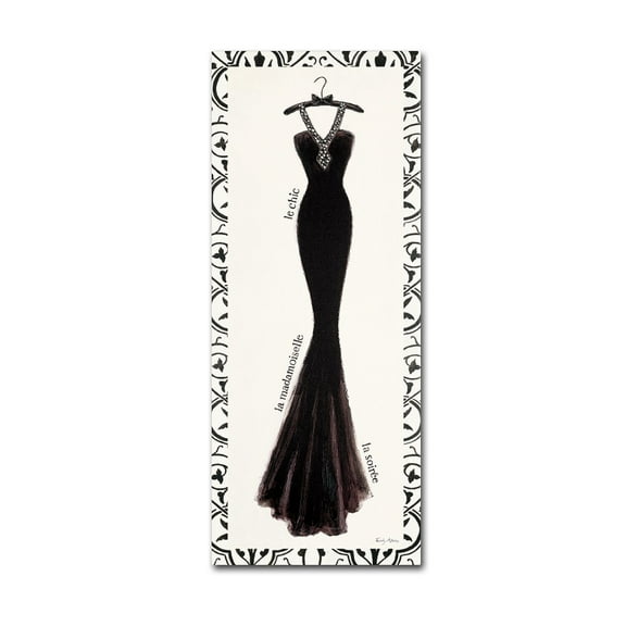 Trademark Fine Art 'Couture Noir Original III with Border' Canvas Art by Emily Adams