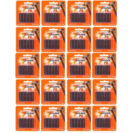 Gillette 7 O'Clock PII Razor Blades 5 Count(Pack of 20)