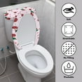 thumbnail image 3 of FORUDESIGNS Cherry Print Toilet Lid Cover and Toilet Tank Lid Cover 2 Pack Replacement Toilet Protector Covers with Elastic Bottom for Bathroom Decoration Accessories, 3 of 8