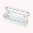 thumbnail image 5 of Women PU Makeup Brush Bag Makeup Brush Holder Bag Cosmetic Organizer Bag Large Capacity Makeup Storage Bag Transparent Portable Cosmetic Pouch Dual Zipper Travel Cosmetic Bag (White), 5 of 7