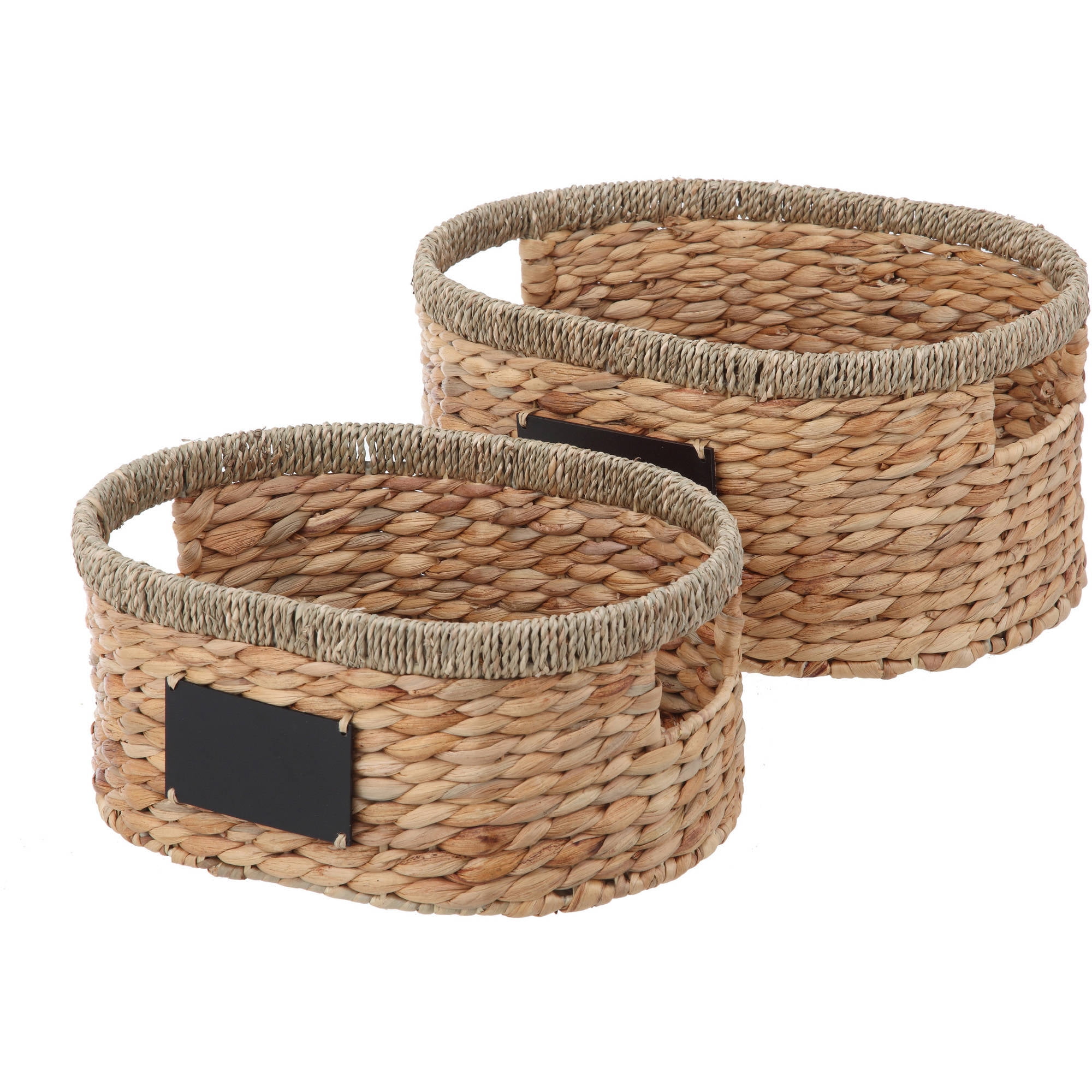 Better Homes & Gardens Hyacinth Twist Oval Basket Set, 2 ...