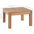 thumbnail image 4 of vidaXL Coffee Table Solid Teak Wood with Natural Finish 60x60x40 cm, 4 of 5