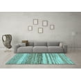 thumbnail image 3 of Ahgly Company Indoor Round Abstract Light Blue Modern Area Rugs, 8' Round, 3 of 4