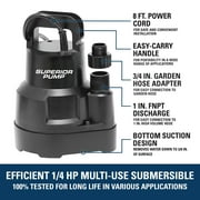 Superior Pump 91006 1/4 Horsepower Multi-Use Submersible Utility Pump