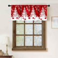 thumbnail image 2 of Christmas Window Valances for Kitchen,Red Xmas Tree Snowflake Winter Holiday Window Treatments Short Curtain Panels for Bedroom Living Room Bathroom Decor 1 Piece,54x18 Inch, 2 of 4