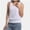 White, variant on Women's Casual Banded Bottom Cami Shirt V Neck Sleeveless Loose Summer Tank Top Camisole