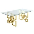 thumbnail image 2 of Heavenly Collection Glass Dining Table In Gold For Dining Area, 2 of 9