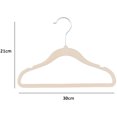 thumbnail image 5 of Organizador de vestidos aterciopelado estándar para niños en beige, percha colgante, ultrafina con U, 5 of 5