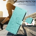 thumbnail image 6 of For Motorola Moto G86 5G Dog Embossing Leather Phone Case with RFID Blocking Card Slot Wallet Magnetic Clasp Lanyard Flip Stand Case,Green,For Motorola Moto G86 5G, 6 of 8