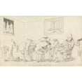 thumbnail image 2 of George Dance 18x13 Black Ornate Wood Framed Double Matted Museum Art Print Titled - And Courtiers to Their Idol Bend, 2 of 5