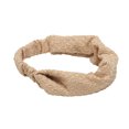 thumbnail image 3 of Unique Bargains 1 Pc Headband Lace Double Layer Wide Hairband for Women Khaki, 3 of 5