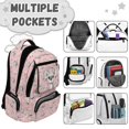 thumbnail image 3 of KUIFORTI Cute Animal Backpack with Lunch Box for Kids, 4Pcs Boys Girls School Bag Set with Pencil Pouch Water Bottle Sleeve, Adorable Casual Bookbag for Elementary Primary Middle School, 3 of 6