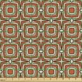 thumbnail image 2 of Ambesonne Geometric Fabric by the Yard Upholstery, Squares Rhombuses, 1 Yard, Burnt Sienna Beige, 2 of 5