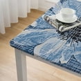 thumbnail image 5 of BANET Rectangular Tablecloth , Seasonal Daisy Blue Washable Table Cover for Party Picnic Dinner Decor white, 5 of 8