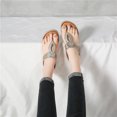 thumbnail image 6 of Anuirheih Slip on Sandals Women,2021 Non-slip Sandals Rhinestone Flower Hollow Fashion Flat Flip Flops(Gold), 6 of 6