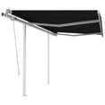thumbnail image 1 of vidaXL Store Manuel Rétractable avec Poteaux 3x2.5 m Anthracite, 1 of 5