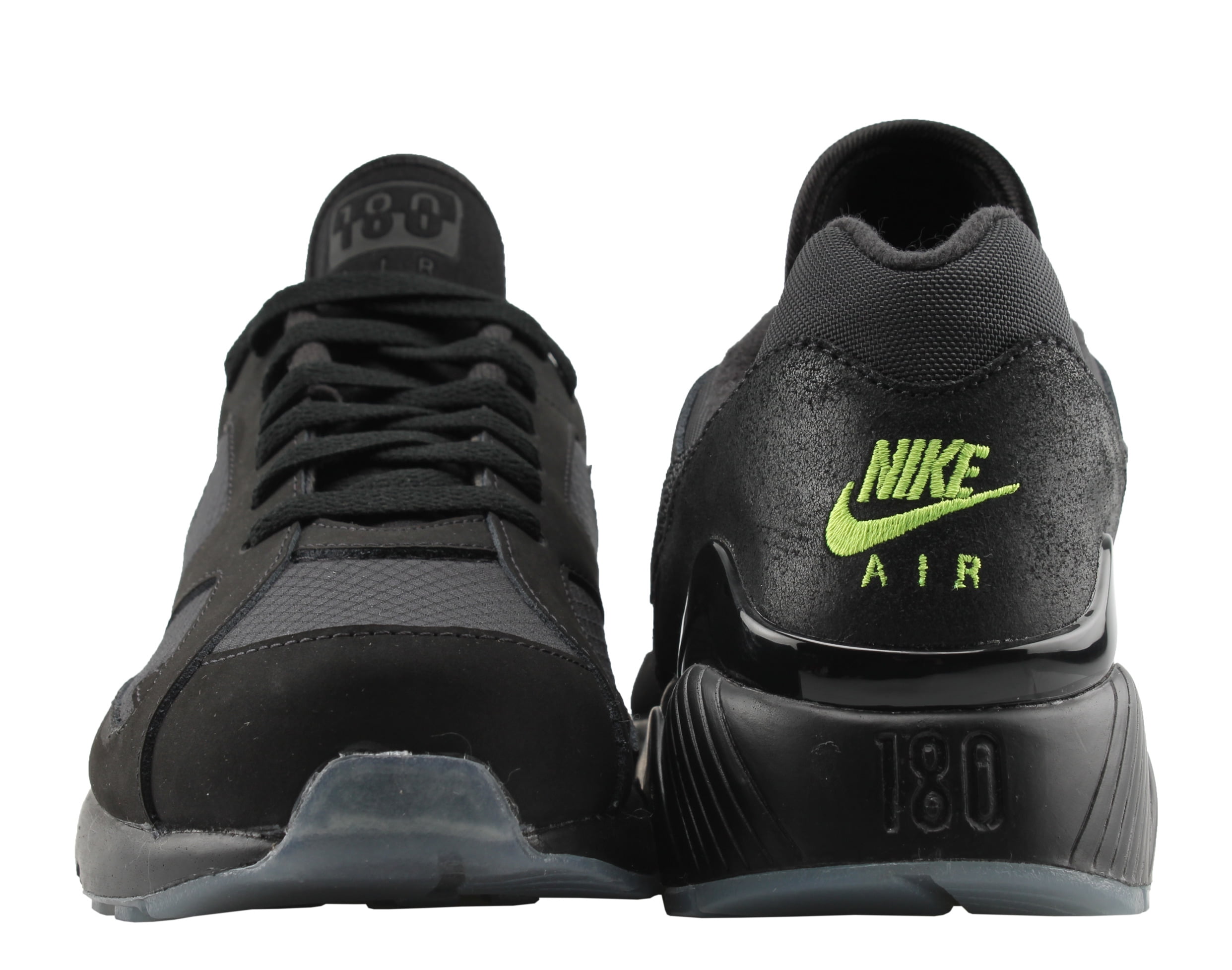 jalea Es Vergonzoso Mens Nike Air Max 180 Black Volt AQ6104-001 - Walmart.com