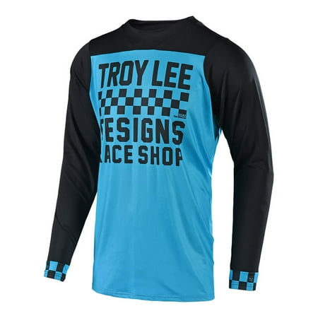 Troy Lee Designs Mountain Bike Jersey SKYLINE L/S JERSEY; CHECKER OCN/BLK