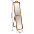 thumbnail image 5 of vidaXL Free-Standing Mirror Gold 50x200 cm, 5 of 5
