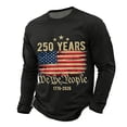thumbnail image 3 of Usa 250Th Anniversary Shirt Sporty Long Sleeve T Shirt Athletic Fit Crew Neck 250Th Mens Graphic Tees Black XXL, 3 of 6