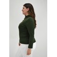 thumbnail image 2 of Blusa cuello de tortuga Roman Fashion Tallas Extras 316 Verde militar verde oscuro 42, 2 of 6