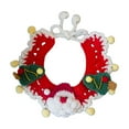 thumbnail image 2 of Christmas Pet Scarf, Christmas Pet Collar, Hand Woven Wool Dog Neck Ornament, Multicolor Holiday Decoration for Pets, 2 of 7