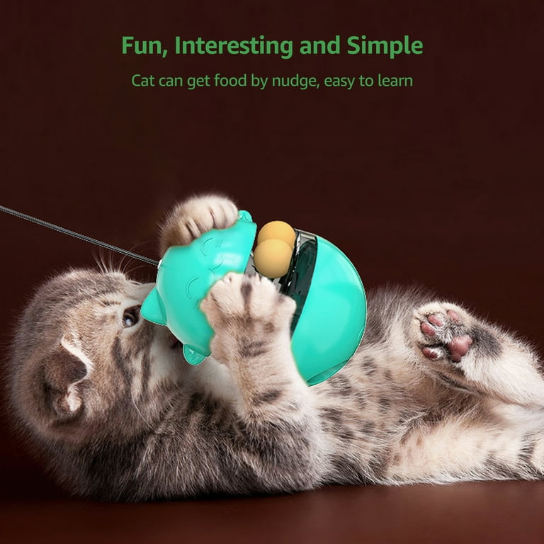 Petdiary Tumbler Interactive Cat Toy, Cat Treat Puzzle Toy, Cat