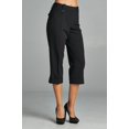 thumbnail image 1 of Larry Levine Women's Capris with Cuffed Hem - Black - 14, 1 of 3