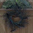 thumbnail image 4 of Haunted Hill Farm 15 in Black Twig Battery-Operated Wreath with LED Lights and Flying Bats for Halloween Door or Wall Decoration, HHWRTHBAT-1BR, 4 of 13