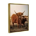 thumbnail image 5 of Stupell Industries Longhorn Highland Cattle Cow Warm Sunrise Morning Photograph Metallic Gold Floating Framed Canvas Print Wall Art, Design by Dakota Diener, 5 of 5