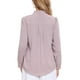 thumbnail image 3 of INSPIRAR CHIC Blusa de Ruffles para Mujeres con Cuello Alto, Con Volantes Largos y Botones, Blusas Vintage en Gris y Rosa, 3 of 6