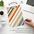 thumbnail image 3 of FORMRS Acrylic Clipboard with Low Profile Clip Standard A4 Letter Size, 12.5" x 9", Striped Pattern, 3 of 8