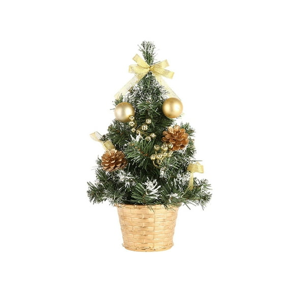 Cheapark 11.8in Mini Artificial Christmas Tree - Tabletop Decor with Festive Details, Ideal for Home & Holiday Gift Exchanges