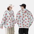 thumbnail image 6 of Kdxio Hand Drawn Strawberry Print Women Men Sun Protection UPF 50+ Jackets Zip Up Long Sleeve Hoodie Hiking Lightweight with Pockets, 6 of 8
