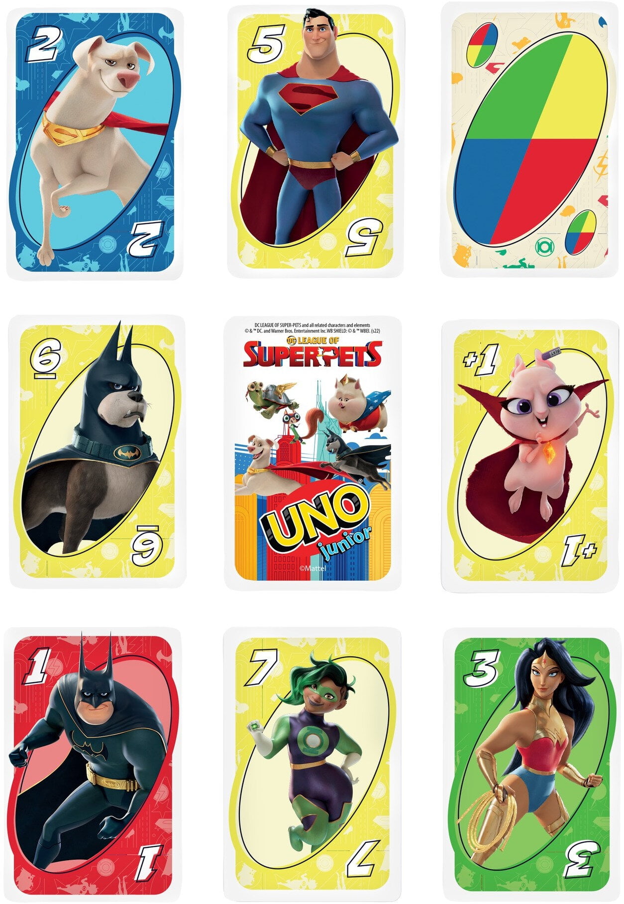 Deck Mattell Night NEW Superman UNO & KUUDUK Family Card Cards 2 Game Lot Age 7 
