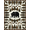Brown Black Cream, Pattern 8, variant on ODIKA 8'x10' Washable Area Rug Border Cabin Forest Wildlife Print Motif Motifs Fishing Lake Refined Structured for Dining Room, Large Office, Lounge, Non-Slip Chair-Friendly Mat