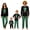 Black Green, variant on AIGUR Family Matching Christmas Pajama Set, Black Green Long Sleeve Printed Pattern Tops and Pants, Men/ Women/ Kids/ Babies