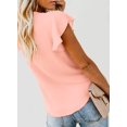 thumbnail image 4 of T-shirt à Manches 3/4 à Manches Longues et Col en V Décontracté pour Femmes, 4 of 6