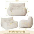 thumbnail image 4 of YINIX Corduroy Bean Bag Chair with Side Pocket for Adults, Beige, 4 of 7
