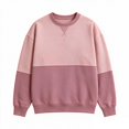 thumbnail image 4 of Iroehba Men's Sweatshirts Color-block Crew Neck Relaxed Cut Drop Shoulder Long Sleeve Pullover Top, Clean Versatile Stylish Practical Daily Outfit, 4 of 5