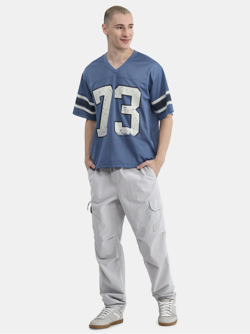 No Boundaries Men's Mesh Graphic V-Neck Jersey XS-5XL