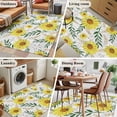 thumbnail image 5 of Area Rugs for Living Room Bedroom, Yellow Daisy 4'x6' Rug Washable Carpet Runner Indoor Outdoor, Farmhouse Country Flower Leaf Plant Wood Grain Non Slip Accent Floor Mats Rug for Kitchen, Office, 5 of 8